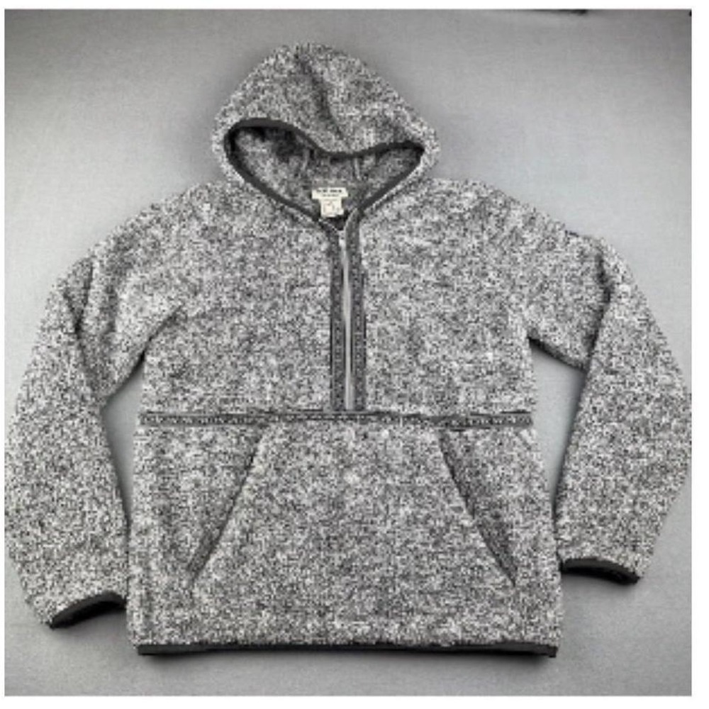 Ariat REAL Sparkle Berber Fleece Hoodie Grey Metallic 1/4 Zip 10047244 Womens‎ M